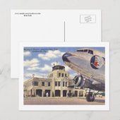 Carte Postale Aéroport, Jacksonville, Floride, Vintage (Devant / Derrière)