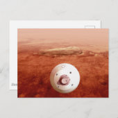 Carte Postale Aeroshell avec l'atterrissage du rover Perseveranc (Devant / Derrière)