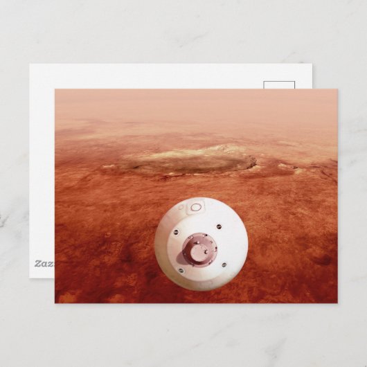 Carte Postale Aeroshell avec l'atterrissage du rover Perseveranc (Devant / Derrière)
