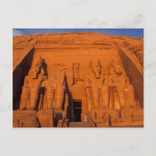 Carte Postale AF, Egypte, Abu Simbel. Façade au coucher du solei (Devant)