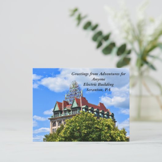 Carte postale AFA; Bâtiment électrique, Scranton,  (Debout devant)