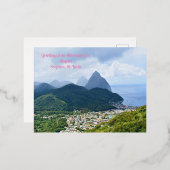 Carte postale AFA Soufriere, Sainte-Lucie (Recto/Verso)