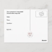 Carte Postale affaire de cravate noire : silhouette homme et fem (Dos)