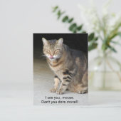Carte postale affamée de chat (Debout devant)