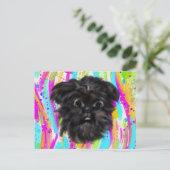 Carte Postale Affenpinscher (Debout devant)
