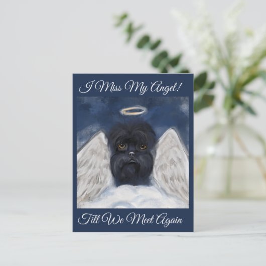 Carte Postale Affenpinscher Angel (Debout devant)