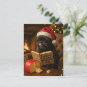 Carte Postale Affenpinscher 'Cheese Tax' Christmas postcard (Debout devant)
