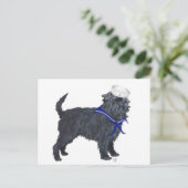 Carte Postale Affenpinscher Marin (Debout devant)