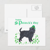 Carte Postale Affenpinscher Saint-Patrick (Devant / Derrière)