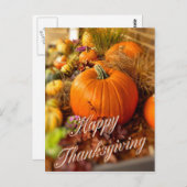 Carte Postale affichage citrouille (Devant / Derrière)