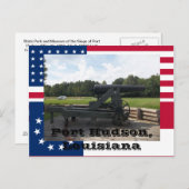 Carte Postale Affichage de canon de siège de parc d'état du (Devant / Derrière)