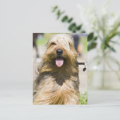 Carte Postale affichage de langue, cheveux longs, portrait (Debout devant)