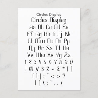 Carte Postale Affichage des cercles - Feuille d'échantillonnage