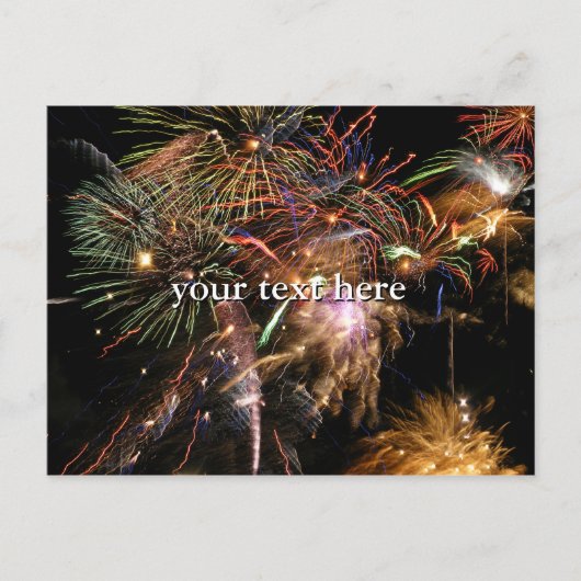 Carte Postale Affichage Fireworks (Devant)