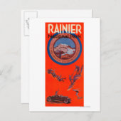 Carte Postale Affiche 2 de la publicité du mont Rainier (Devant / Derrière)