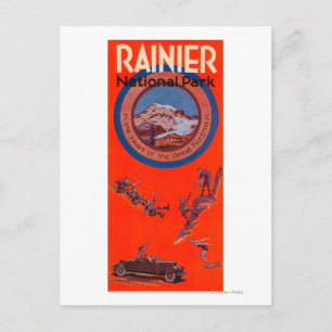Carte Postale Affiche 2 de la publicité du mont Rainier