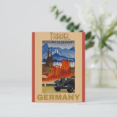 Carte Postale Affiche allemande pour le Vintage voyage (Debout devant)