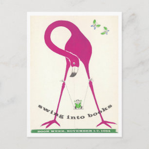 Carte Postale Affiche ancienne de la Semaine du livre "Swing Int