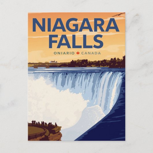 Carte Postale Affiche ancienne des chutes du Niagara (Devant)