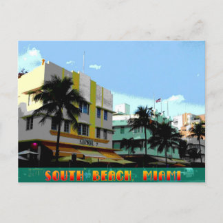 Carte Postale Affiche Art déco Ocean Drive