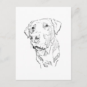 Carte Postale Affiche artistique Labrador Retriever, Impression 