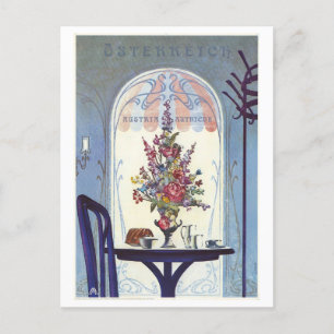 Carte Postale Affiche Autriche Cafe Travel