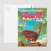 Carte Postale Affiche Bali Travel. (Devant / Derrière)