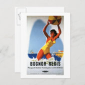 Carte Postale Affiche britannique sur les chemins de fer et le b (Devant / Derrière)