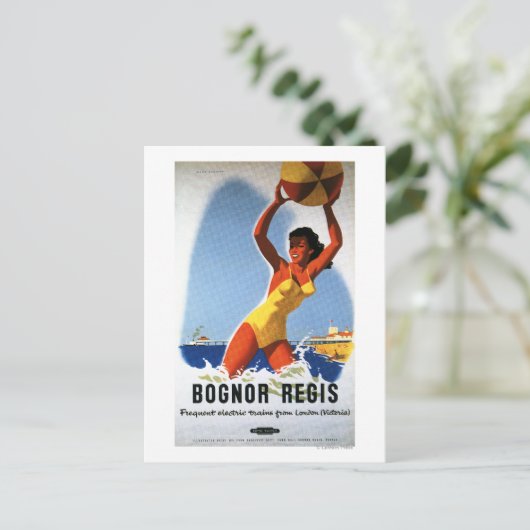 Carte Postale Affiche britannique sur les chemins de fer et le b (Debout devant)