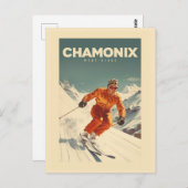 Carte Postale Affiche Chamonix - France - Mont-blanc illustratio (Devant / Derrière)