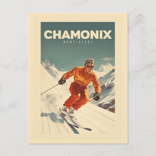 Carte Postale Affiche Chamonix - France - Mont-blanc illustratio (Devant)