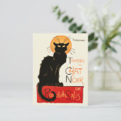 Carte Postale Affiche Classique Chat Noir de Steinlen en Noir (Debout devant)