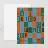 Carte Postale Affiche damier Coupe du Monde de QUIDDITCH™ (Devant / Derrière)
