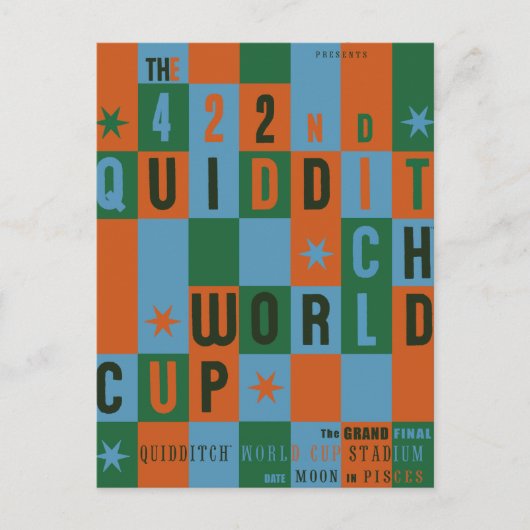 Carte Postale Affiche damier Coupe du Monde de QUIDDITCH™ (Devant)