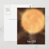 Carte Postale Affiche d'art spatial Tau Ceti (Devant / Derrière)