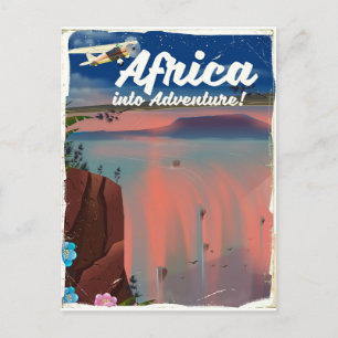 Carte Postale Affiche d'aventure de cascade africaine