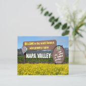 Carte Postale Affiche de bienvenue de la vallée de Napa avec le (Debout devant)