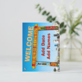 Carte Postale Affiche de bienvenue, Musique de jazz, Signe d'aff (Debout devant)