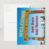 Carte Postale Affiche de bienvenue, Musique de jazz, Signe d'aff (Devant / Derrière)