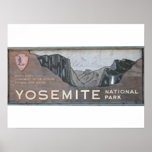 Carte postale Affiche de bienvenue Yosemite (Devant)