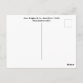 Carte Postale Affiche de bière vintage (Dos)