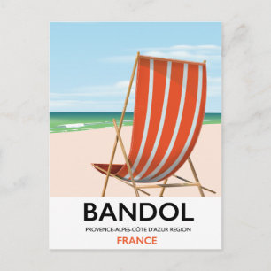 Carte Postale Affiche de bord de mer du Bandol sud-est de la Fra