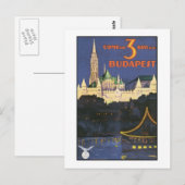 Carte Postale Affiche de Budapest (Devant / Derrière)