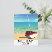 Carte Postale Affiche de chemin de fer Mill Bay Devon (Debout devant)
