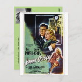 Carte postale - Affiche de cinéma "Johnny O'Clock" (Devant / Derrière)