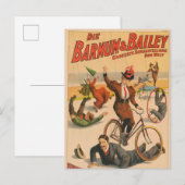 Carte Postale Affiche de cirque allemand vintage de artistes, 19 (Devant / Derrière)
