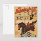 Carte Postale Affiche De Cirque Allemande D'Un Homme Se Trouvant (Devant / Derrière)