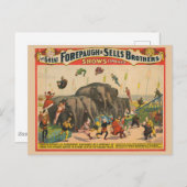Carte Postale Affiche De Cirque D'acrobates Qui Sautillent Sur L (Devant / Derrière)