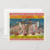 Carte Postale Affiche de cirque de danseurs devant le roi maure (Devant / Derrière)