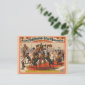 Carte Postale Affiche de cirque de Dogues Allemands avec dresseu (Debout devant)